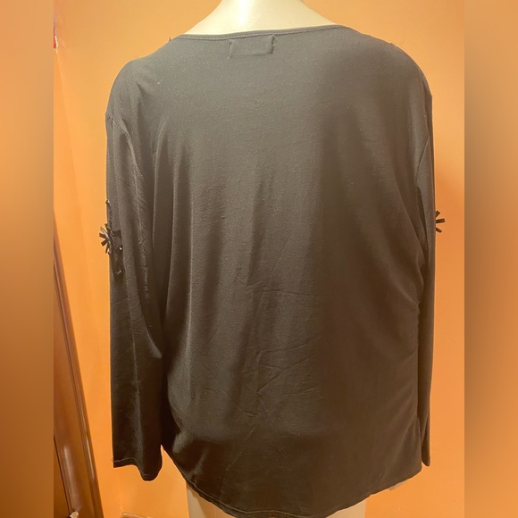 Brand-Sarina Ladies Shirt, Color-Black, Size-XL - Picture 4 of 5